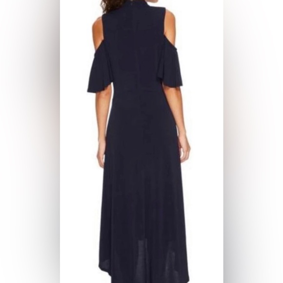 NWT Kensie Cold Shoulder Flutter Sleeve High-Low Dress - Picture 2 of 15